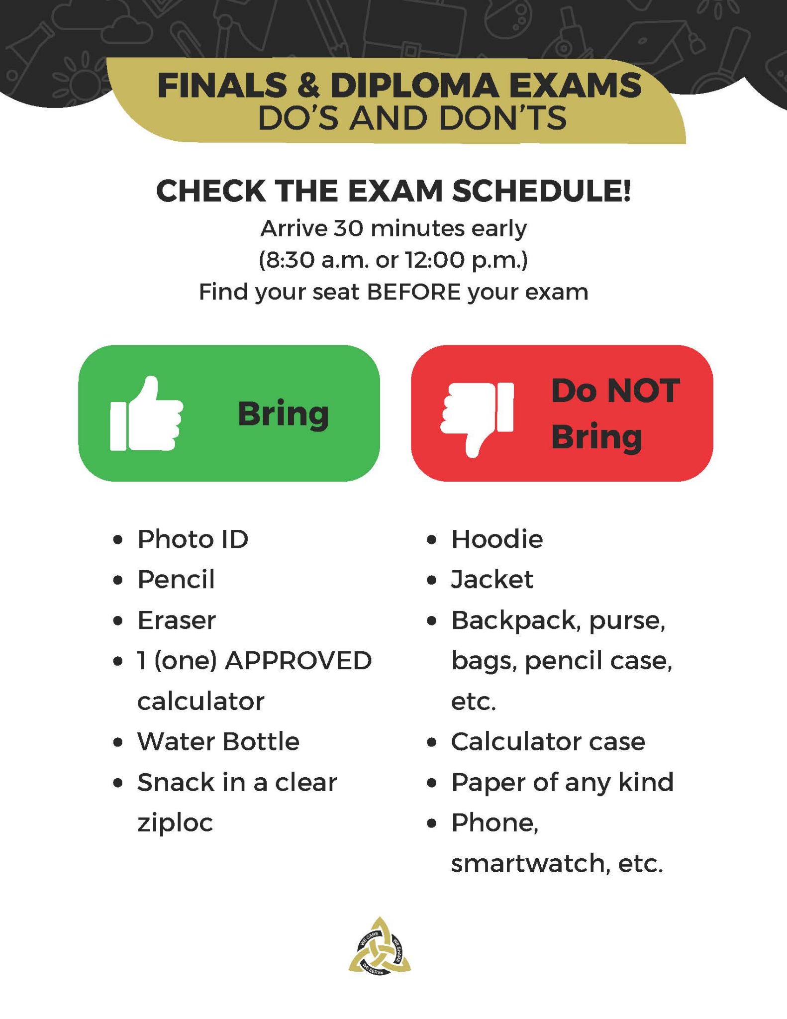 Student Exam Dos and donts V2
